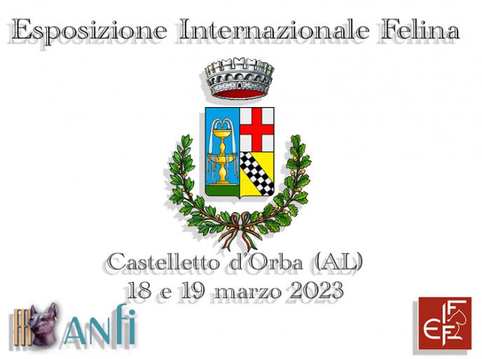 18 e 19 marzo 2023 Mostra Internazionale Felina ANFI - FIFe Castelletto d'Orba