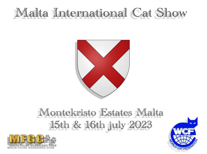 15 - 16 luglio 2023 WCF International Cat Show Malta
