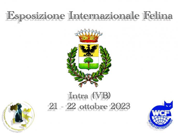 21 e 22 ottobre 2023 Esposizione Internazionale Felina FIAF - WCF Intra (VB)
