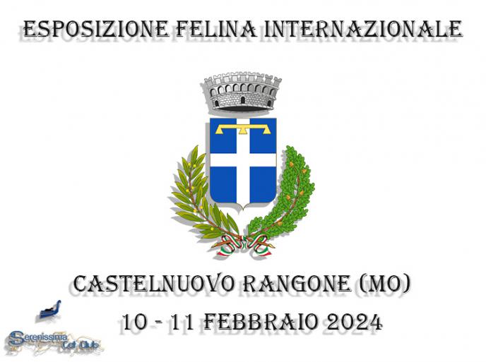 10 e 11 febbraio 2024 Esposizione Felina Internazionale SCC - WCF Castelnuovo Rangone
