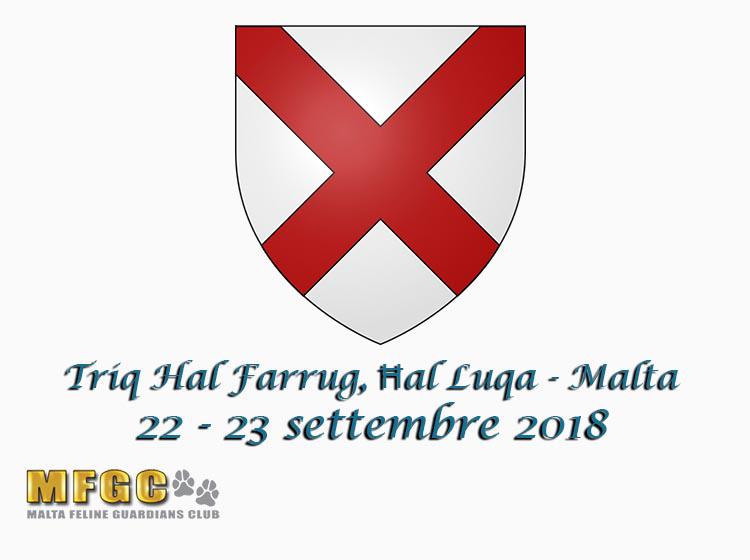 22 e 23 settembre 2018 78th & 79th International Cat Show MGFC WCF Malta