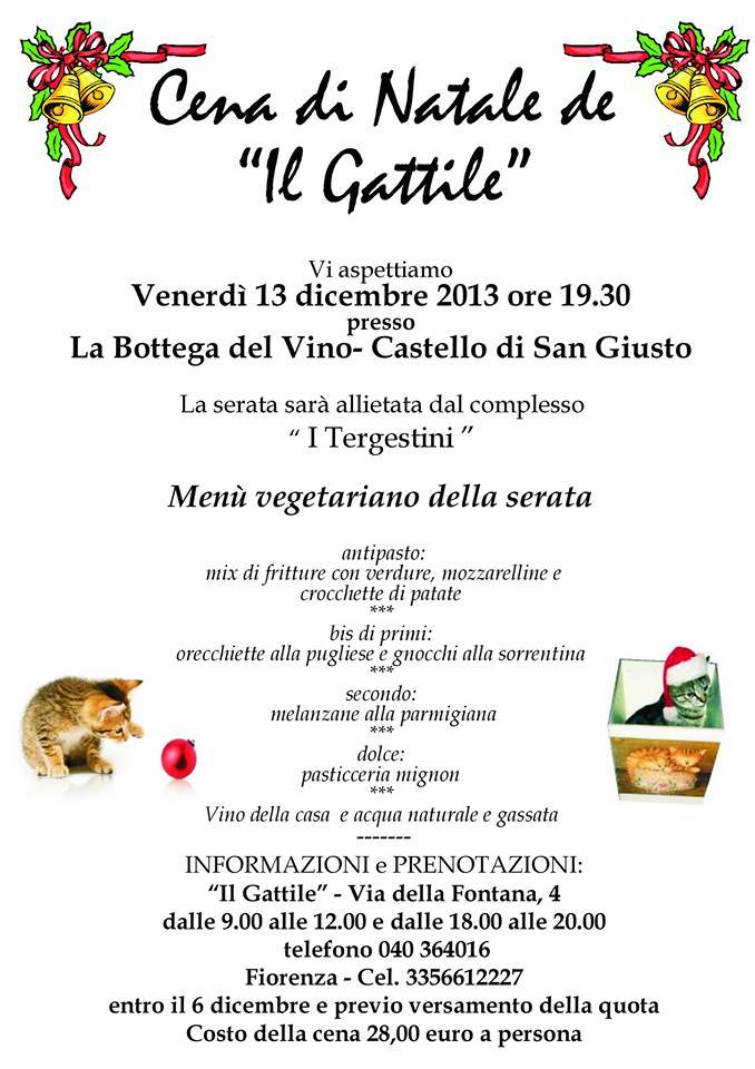 Cena di Natale 2013 Gattile di Trieste
