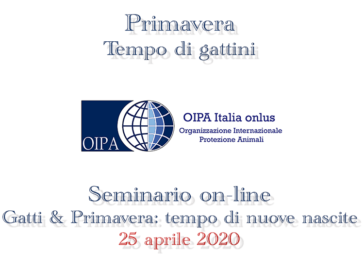 25 aprile 2020 Primavera, tempo di micini - Seminario online organizzato da OIPA