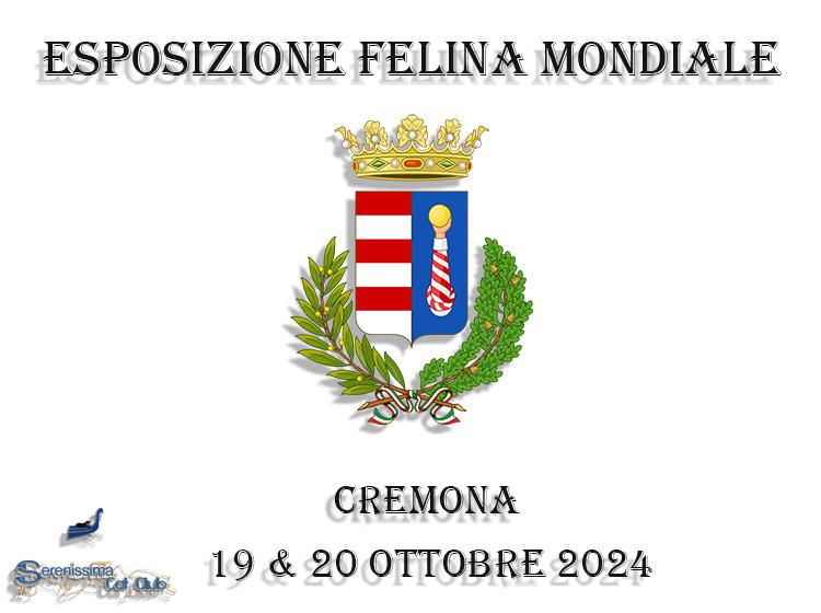 19 e 20 ottobre 2024Esposizione Felina Mondiale SCC - WCF Cremona