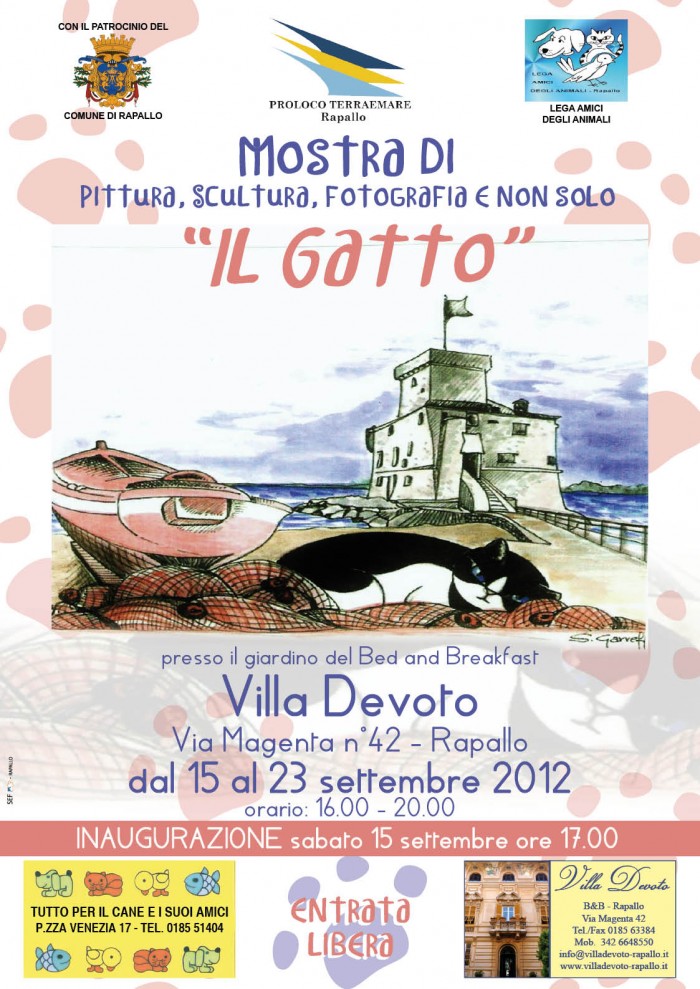 Rapallo mostra di pittura scultura a favore dei gatti 15-23 settembre 2012